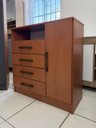 Ver imagem 6 de Guarda Roupa 2 Portas Espelho + Cômoda 1,20m Freijó