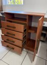 Ver imagem 7 de Guarda Roupa 2 Portas Espelho + Cômoda 1,20m Freijó