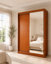 Ver imagem 5 de Guarda Roupa 2 Portas Espelho + Cômoda 1,20m Freijó