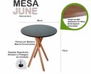 Ver imagem 4 de Mesa de Jantar Redonda de Madeira de 90cm na Cor Preta