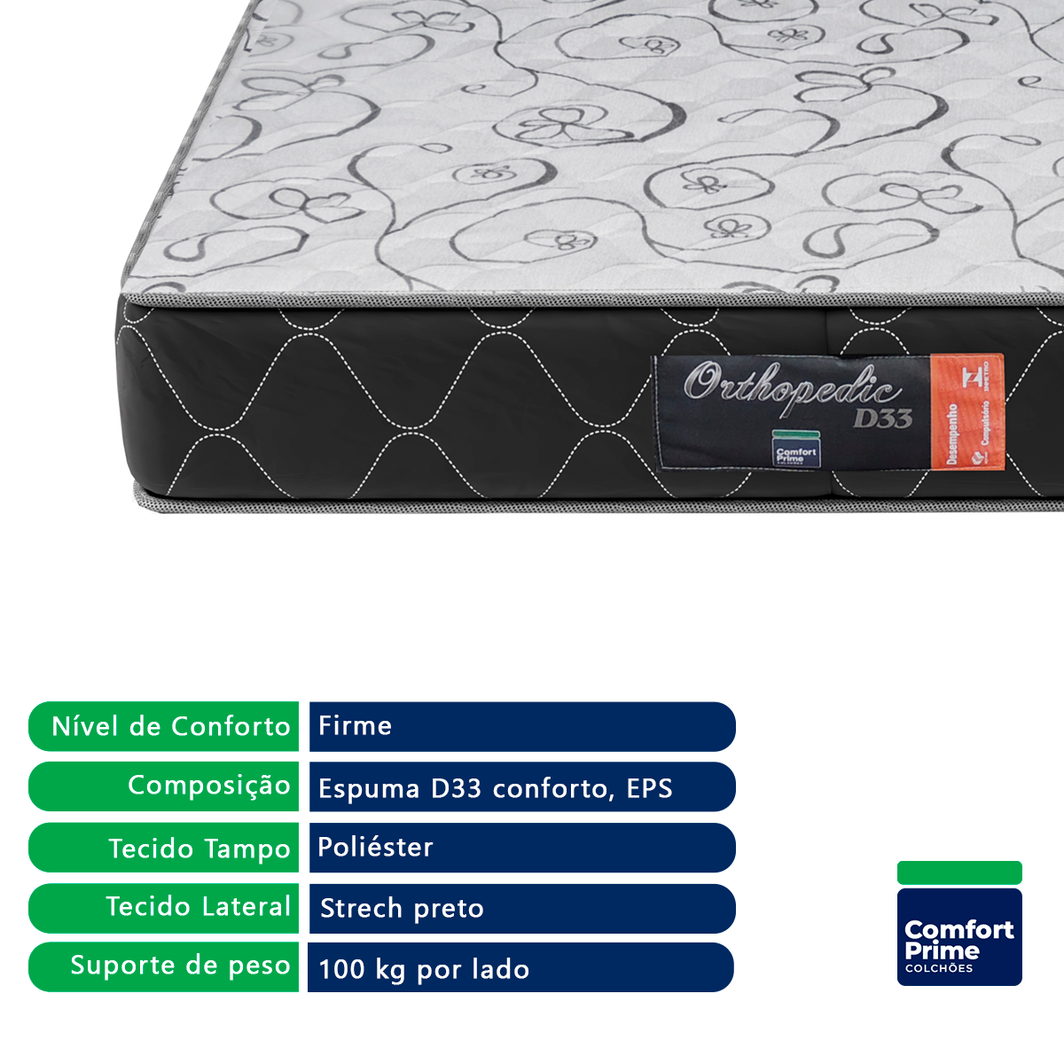 Colchão Casal Espuma D33 Sleep Max Orthopedic 138x20x188 - 2