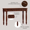 Ver imagem 3 de Aparador Madeira Maciça 2 Gavetas 120 Cm 8933 Cafe Milani Store Cafe