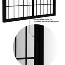 Ver imagem 5 de Janela de Alumínio de Correr Lateral 2 Folhas Móveis com Grade 100x150cm Lucasa Ideale Preto