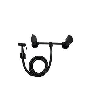 Ducha Higiênica com Misturador Externo Samer Metais 1/4 de Volta Preto C71