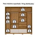 Ver imagem 3 de Guarda Roupa Casal Denver 6 Portas de Bater 4 Gavetas MDP Freijo Off White Moval Móveis