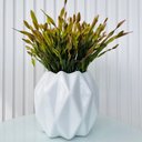 Ver imagem 3 de Vaso cachepot branco geométrico 3D enfeite mesa c/ planta