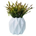 Ver imagem 1 de Vaso cachepot branco geométrico 3D enfeite mesa c/ planta