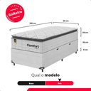 Ver imagem 4 de Cama Box Baú Solteiro + Colchão Comfort Class Pillow Top Branco/suede Branco