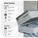 Ver imagem 3 de Cama Box Baú Solteiro + Colchão Comfort Class Pillow Top Branco/suede Branco