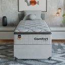 Ver mais imagens de Cama Box Baú Solteiro + Colchão Comfort Class Pillow Top Branco/suede Branco