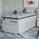 Ver imagem 7 de Cama Box Baú Solteiro + Colchão Comfort Class Pillow Top Branco/suede Branco