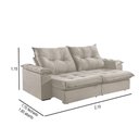 Ver imagem 3 de Sofá 2 Lugares Retrátil 210cm Pillow Top Reclinável Molas Ensacadas M-191