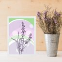 Ver imagem 1 de Quadro Decorativo Lavanda - Lilás e Verde 24x18cm - com Vidro:moldura Preta