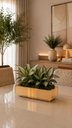 Ver imagem 1 de Vaso Centro de Mesa Dourado Espelhado Decoração Casa