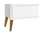 Ver imagem 3 de Cômoda Gaveteiro Théo New Branco Fosco com Madeira - Moveisaqui