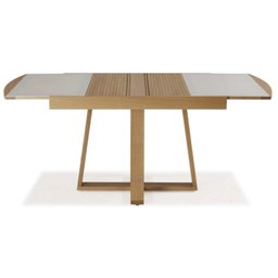 Mesa de Jantar Retangular Extensível 178cm Vidro - 1