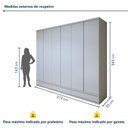 Ver imagem 4 de Guarda Roupa Casal 6 Portas com 9 Gavetas 100% MDF Urbano