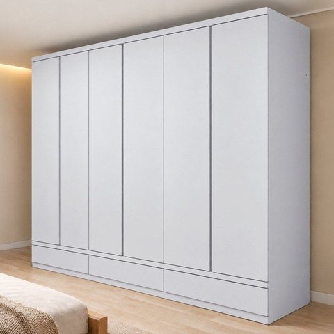 Guarda Roupa Casal 6 Portas com 9 Gavetas 100% MDF Urbano