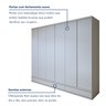 Guarda Roupa Casal 6 Portas com 9 Gavetas 100% MDF Urbano - 11