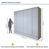 Guarda Roupa Casal 6 Portas com 9 Gavetas 100% MDF Urbano - 3