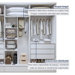Guarda Roupa 100% MDF 6 Portas 9 Gavetas Urbano - 5