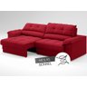 Sofá com Carregador Usb e Molas no Assento Retrátil Reclinável Mimo 2,30m Velosuede Vermelho - Netso - 5