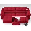 Ver imagem 6 de Sofá com Carregador Usb e Molas no Assento Retrátil Reclinável Mimo 2,30m Velosuede Vermelho - Netso