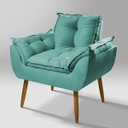 Ver imagem 1 de Poltrona Opala pra Quarto Azul Turquesa V8 Decor:azul-turquesa