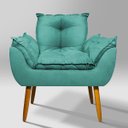 Ver imagem 2 de Poltrona Opala pra Quarto Azul Turquesa V8 Decor:azul-turquesa