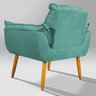 Poltrona Opala pra Quarto Azul Turquesa V8 Decor:azul-turquesa - 4