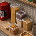 Ver imagem 5 de Kit 6 Potes Herméticos Modulares Porta Mantimentos Empilháveis para Alimentos e Dispensa Bpa Free