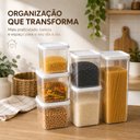 Ver imagem 4 de Kit 6 Potes Herméticos Modulares Porta Mantimentos Empilháveis para Alimentos e Dispensa Bpa Free
