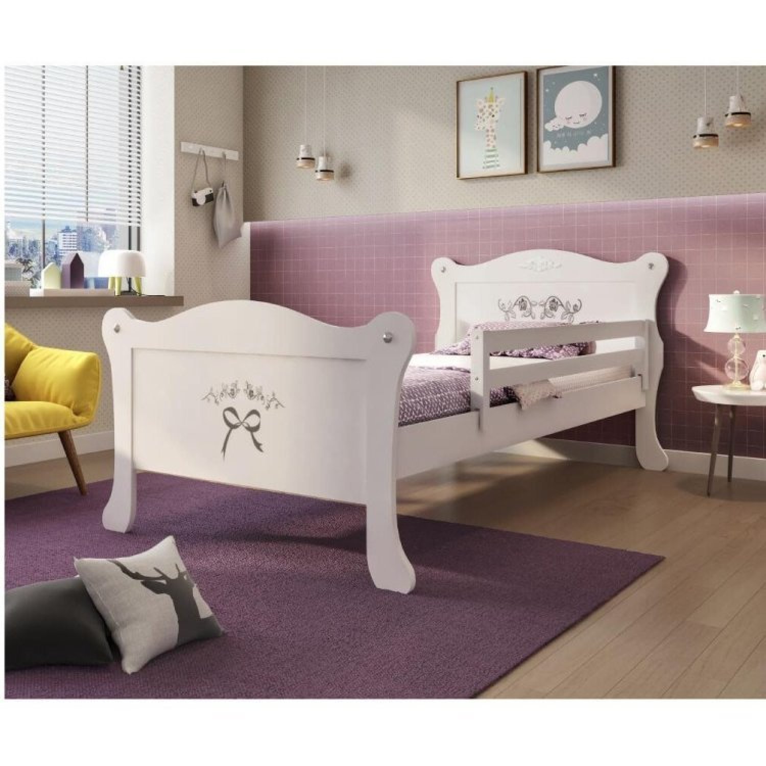 Cama Juvenil Provence com Grade de Proteção Casatema - 1