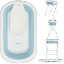 Ver imagem 2 de Banheira de Bebe Compacta Dobravel com Suporte Kiddo Flex Azul