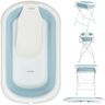Banheira de Bebe Compacta Dobravel com Suporte Kiddo Flex Azul - 2