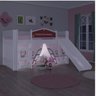 Cama Infantil Doce Casinha Play c/Escorregador e Led Pura Magia - 1
