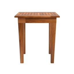 Mesa Lateral 50x35 Ripada Madeira Rustica Castanho Ofertamo - 1