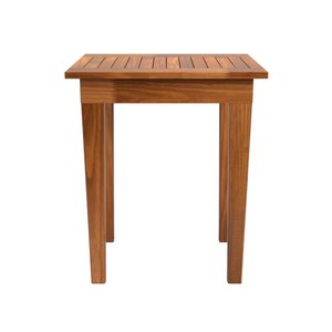 Mesa Lateral 50x35 Ripada Madeira Rustica Castanho Ofertamo