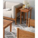 Ver imagem 2 de Mesa Lateral 50x35 Ripada Madeira Rustica Castanho Ofertamo