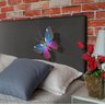 Cabeceira Queen Suede Estampado Borboleta Painel Cama Box 160 X 60 - 4