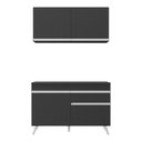Ver imagem 7 de Armário de Cozinha Compacta 120cm Veneza Multimóveis V3687 Preto/Branco