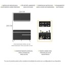 Ver imagem 4 de Armário de Cozinha Compacta 120cm Veneza Multimóveis V3687 Preto/Branco
