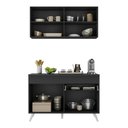 Ver imagem 6 de Armário de Cozinha Compacta 120cm Veneza Multimóveis V3687 Preto/Branco