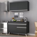 Ver imagem 3 de Armário de Cozinha Compacta 120cm Veneza Multimóveis V3687 Preto/Branco