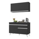 Ver imagem 1 de Armário de Cozinha Compacta 120cm Veneza Multimóveis V3687 Preto/Branco