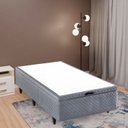 Ver imagem 5 de Base Box Baú Solteiro 88x188x35cm Merida Cinza Herval