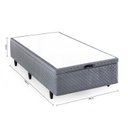 Ver imagem 6 de Base Box Baú Solteiro 88x188x35cm Merida Cinza Herval