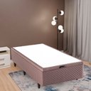 Ver imagem 5 de Base Box Baú Solteiro 88x188x35cm Merida Marrom/Cobalt Herval