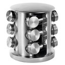 Ver imagem 1 de Porta Condimentos Inox com 12 Frascos de Vidro e Suporte Cor:prata