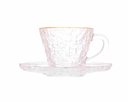 Ver imagem 1 de Xícara Café C/ Pires Cristal Fio de Ouro Petra 70 Ml Lyor
